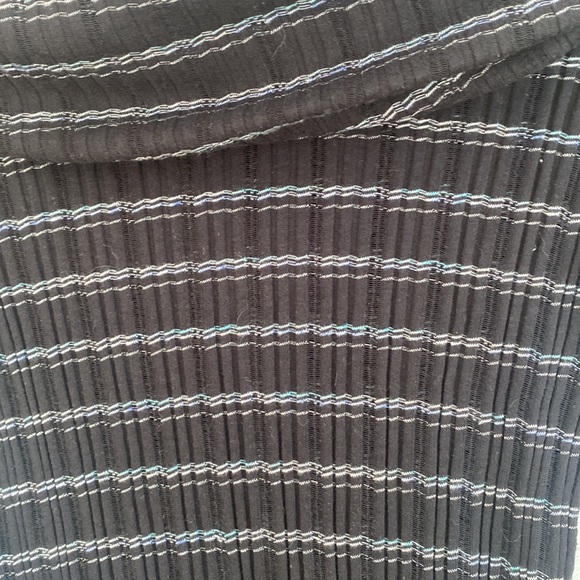 (A3) We the Free Cowl neck off shoulder Ribbed striped Longsleeve blouse, Sz M - Picture 5 of 9